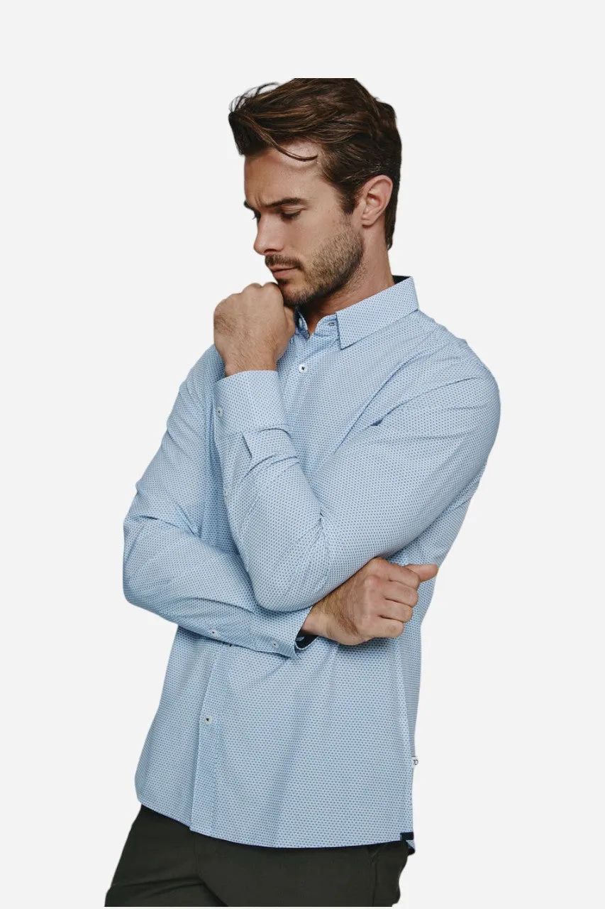 7 Diamonds Castel Long Sleeve Shirt in Light Blue