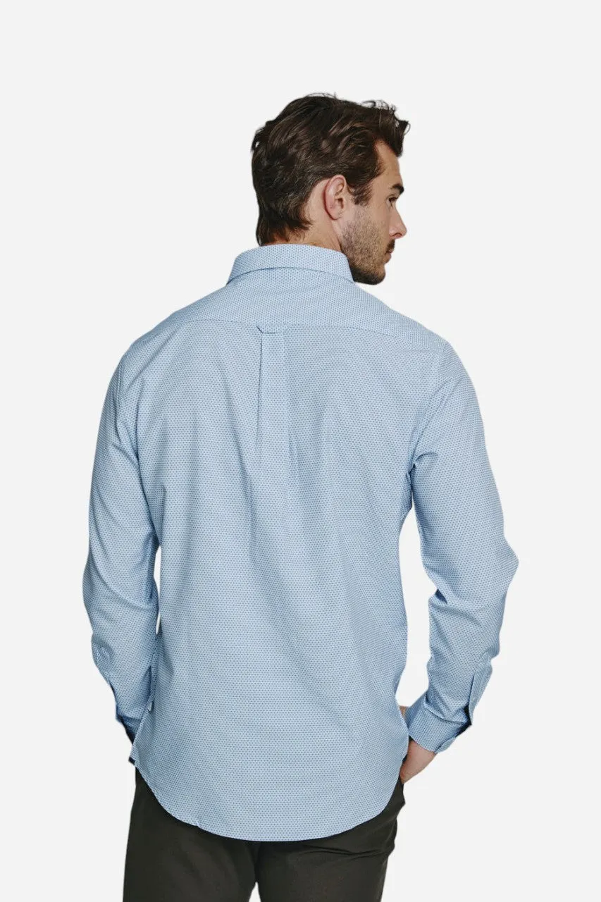 7 Diamonds Castel Long Sleeve Shirt in Light Blue