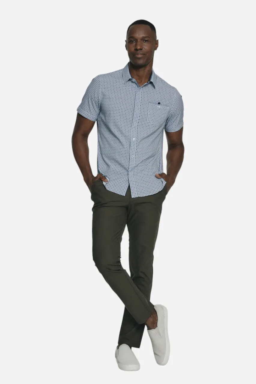 7 Diamonds Halden Short Sleeve Shirt in Coral