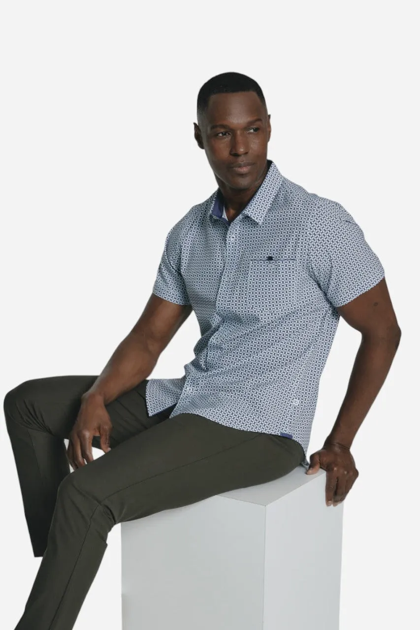 7 Diamonds Halden Short Sleeve Shirt in Coral