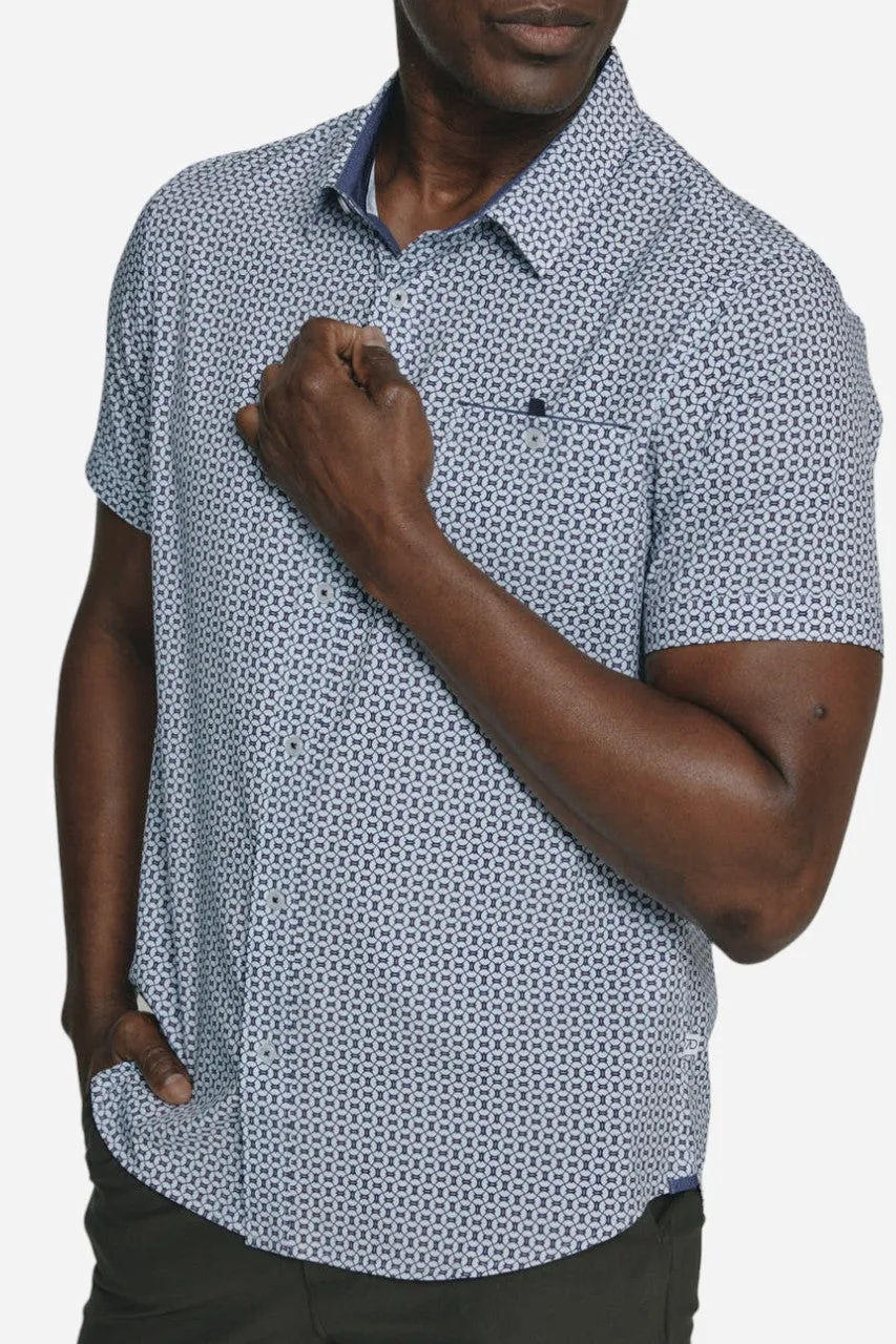 7 Diamonds Halden Short Sleeve Shirt in Coral