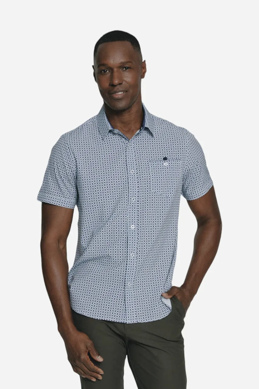 7 Diamonds Halden Short Sleeve Shirt in Coral