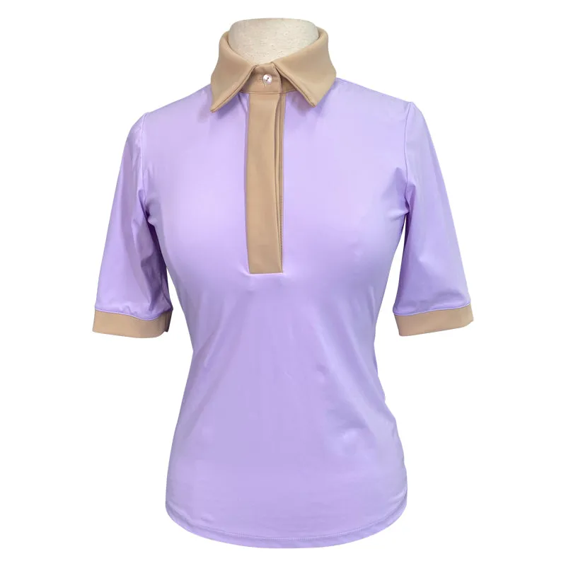 Aisling Equestrian 'Emma' Top in Lilac/Tan - GE 36 (US Small)