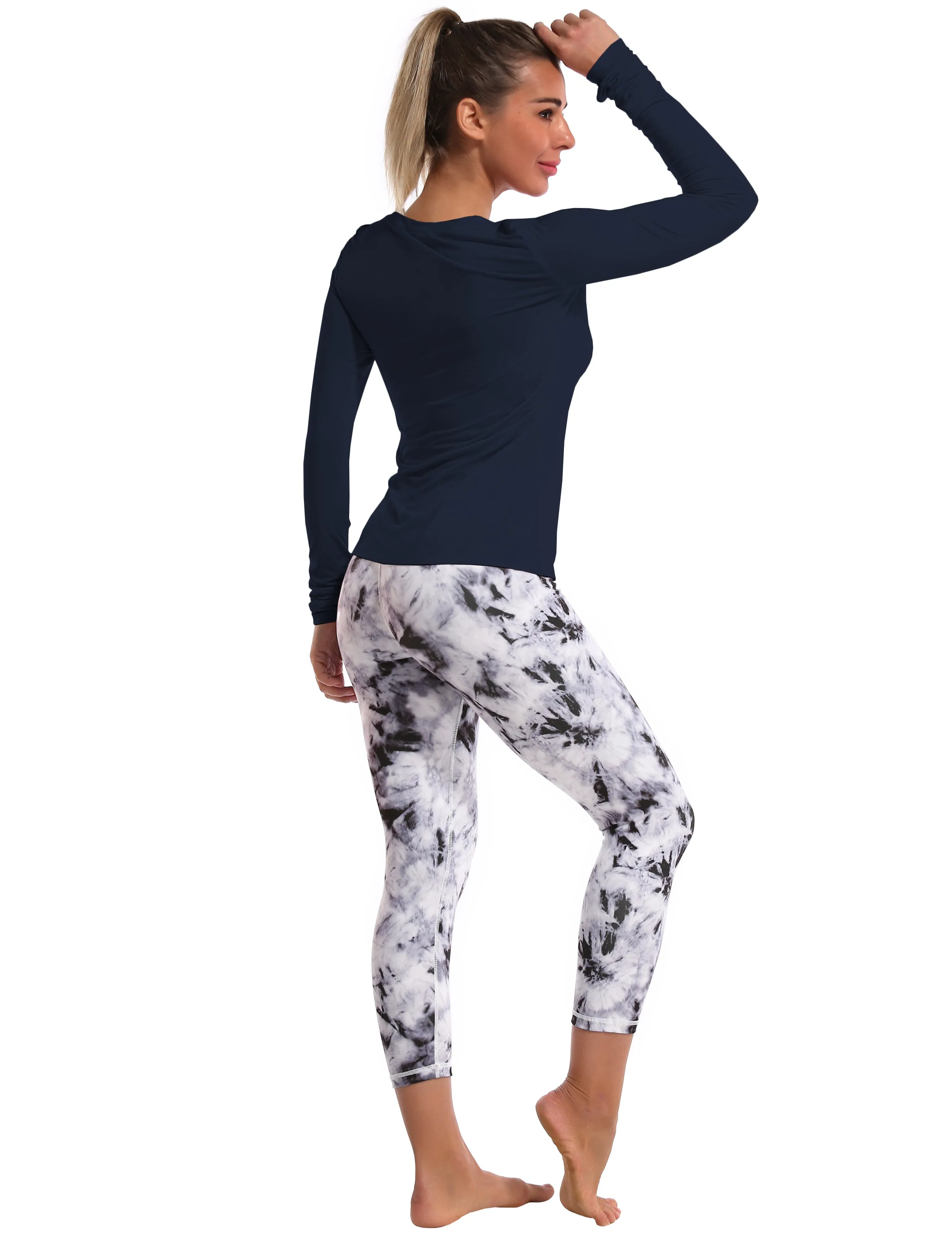 Athlete Long Sleeve Tops darknavy_Pilates