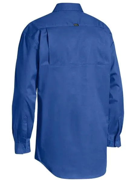 Bisley Lightweight Closed Front Cotton Drill Shirt - Long Sleeve (BSC6820)