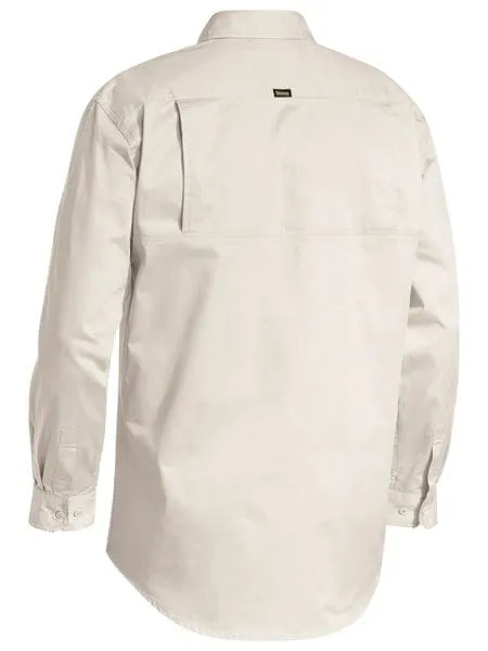 Bisley Lightweight Closed Front Cotton Drill Shirt - Long Sleeve (BSC6820)
