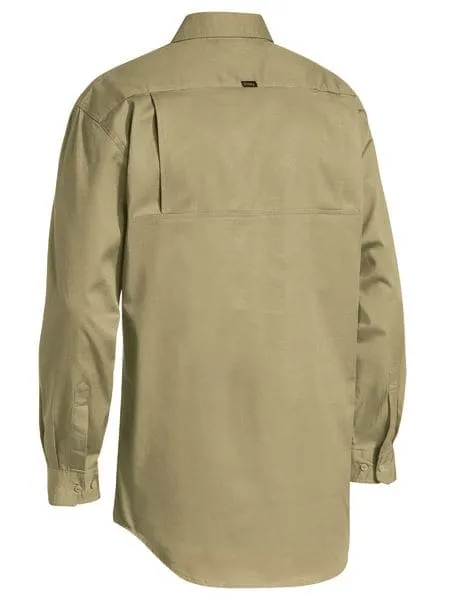 Bisley Lightweight Closed Front Cotton Drill Shirt - Long Sleeve (BSC6820)