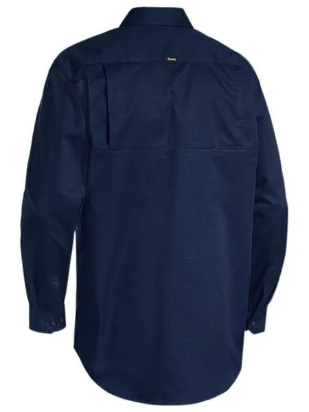 Bisley Lightweight Closed Front Cotton Drill Shirt - Long Sleeve (BSC6820)
