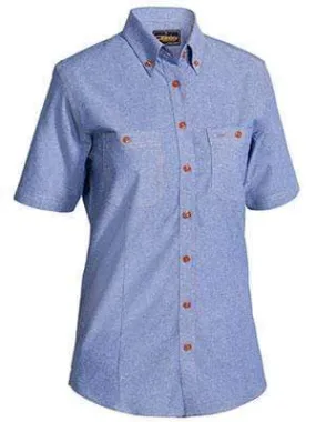 Bisley Workwear Women's Chambray Short Sleeve Shirt B71407L
