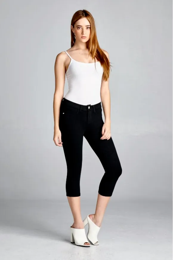 Black Brazillian Moleton Jean Capris
