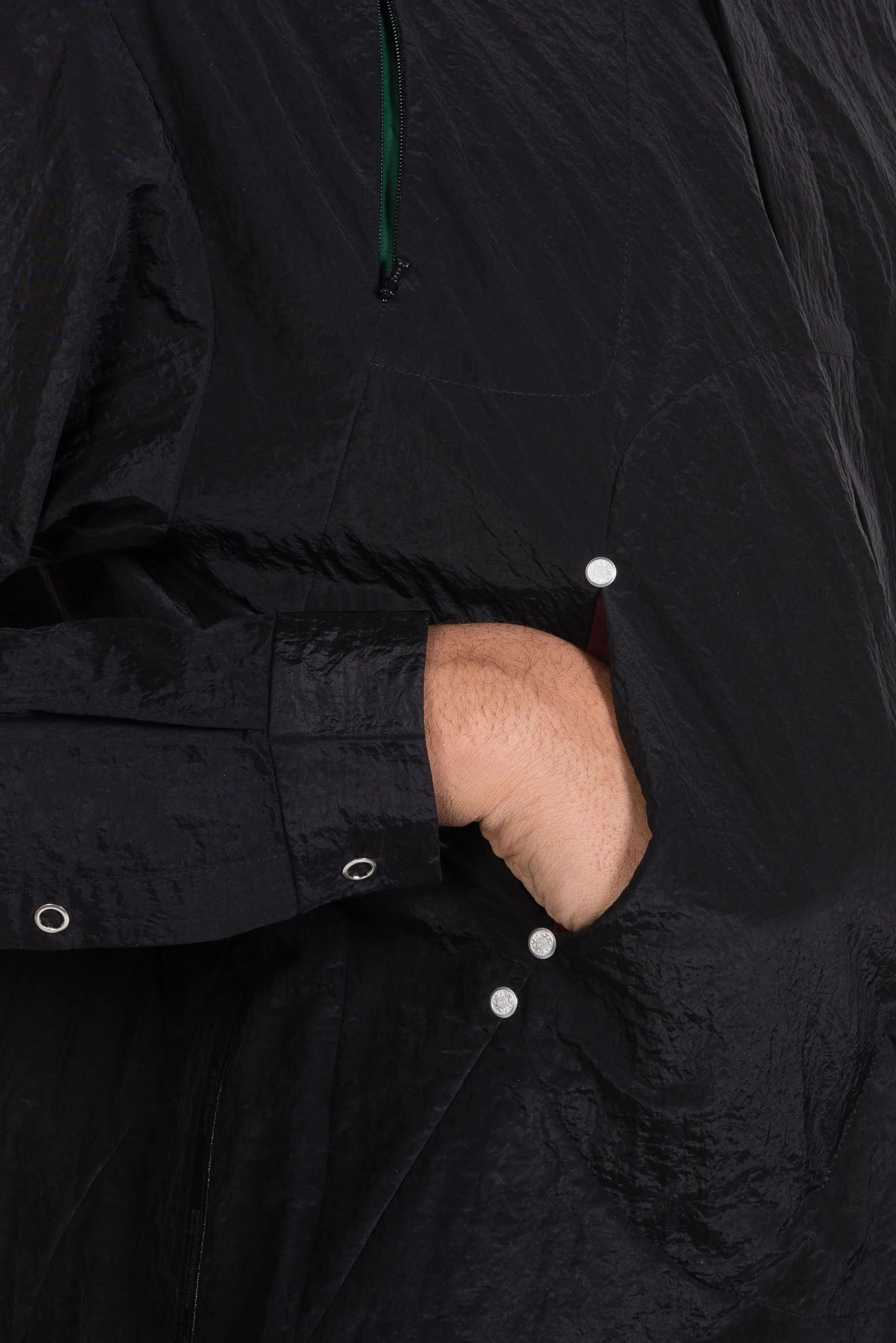 Black Ripple Structured Shirt