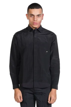 Black Ripple Structured Shirt