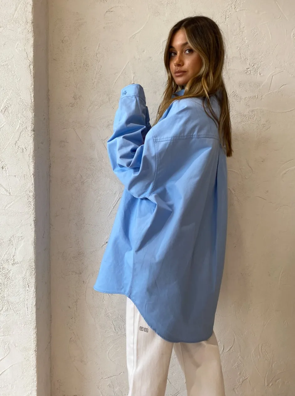 Blanca George Shirt in Blue Orange