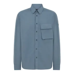 Blue Flint Garment Dyed Cotton Scale Shirt