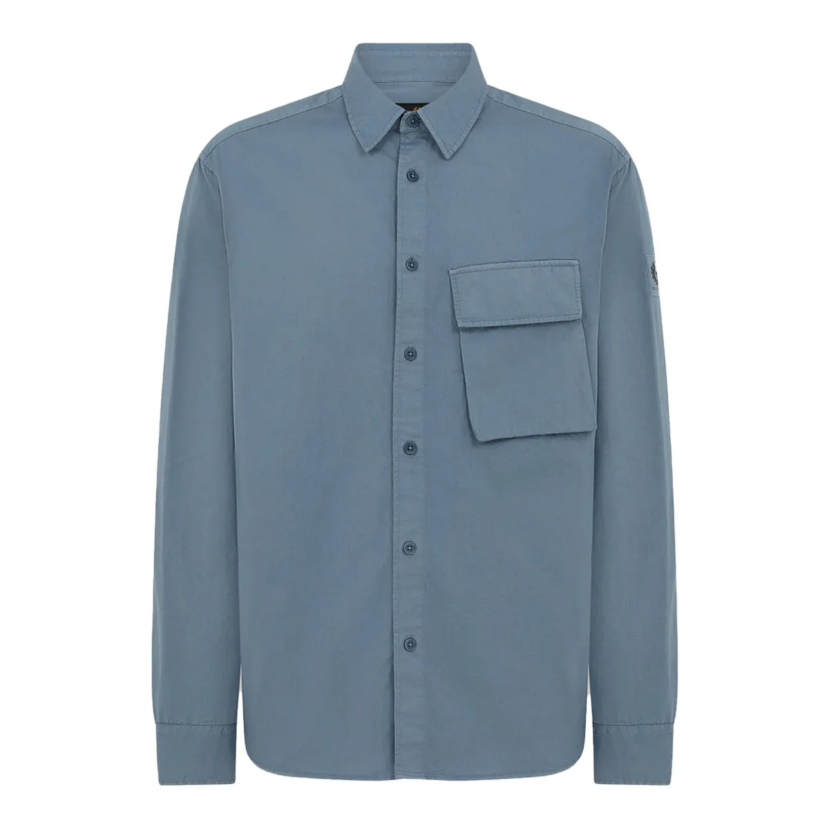 Blue Flint Garment Dyed Cotton Scale Shirt