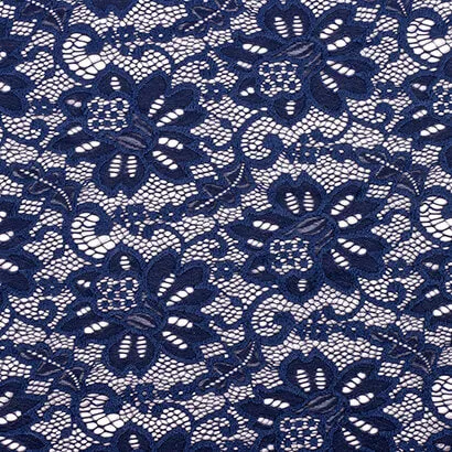 Bridget Lace Fabric - Navy