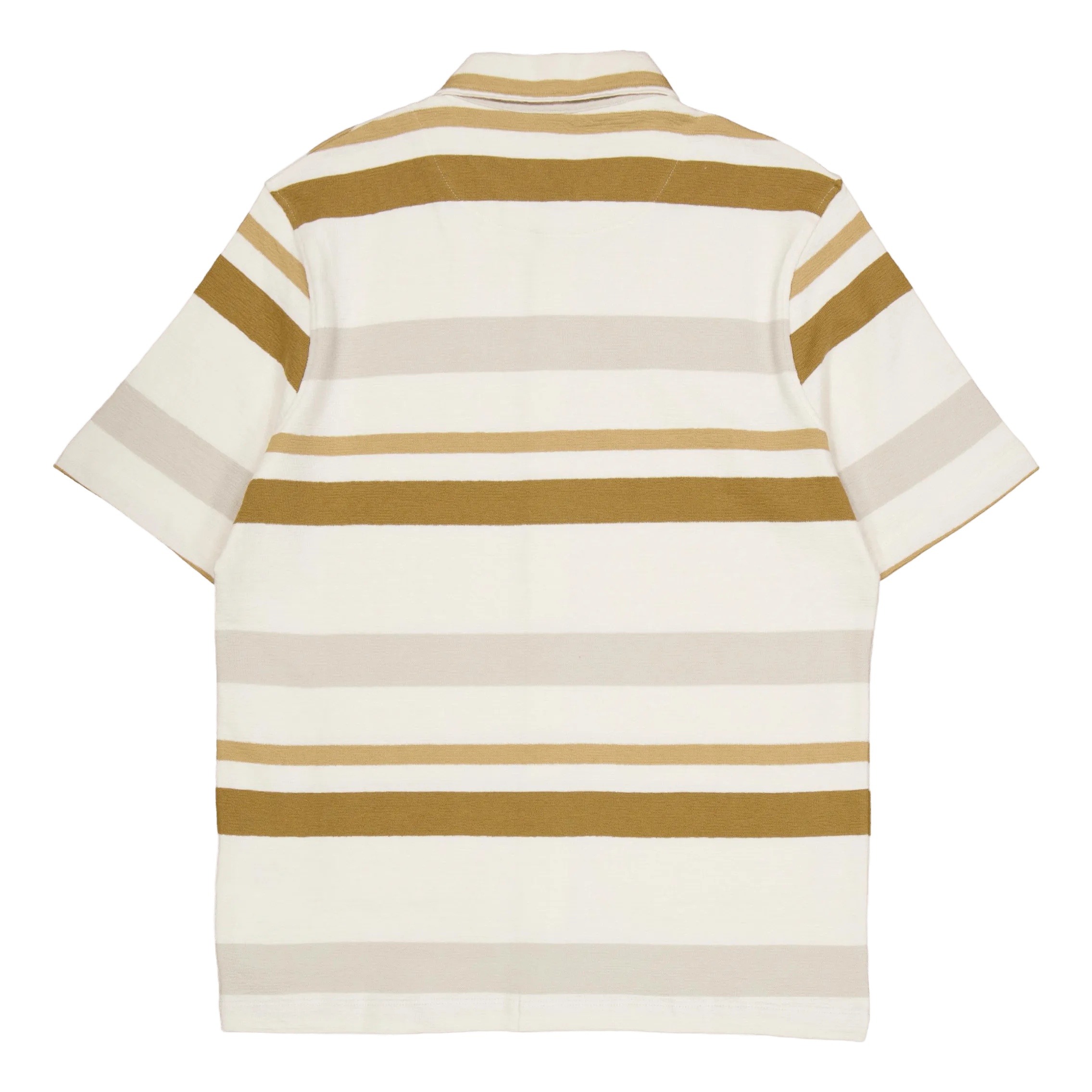 Calton Striped Structured Shir Ecru/khaki Stripe