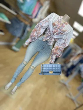 Color Detail Button Up Top