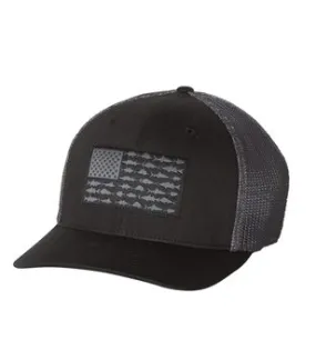 Columbia - PFG Fish Flag Mesh - Flex Fit Hat- Black