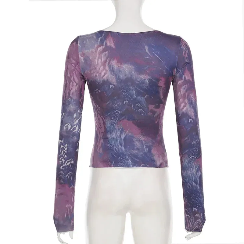 Dejah Floral Cross V-Neck Top