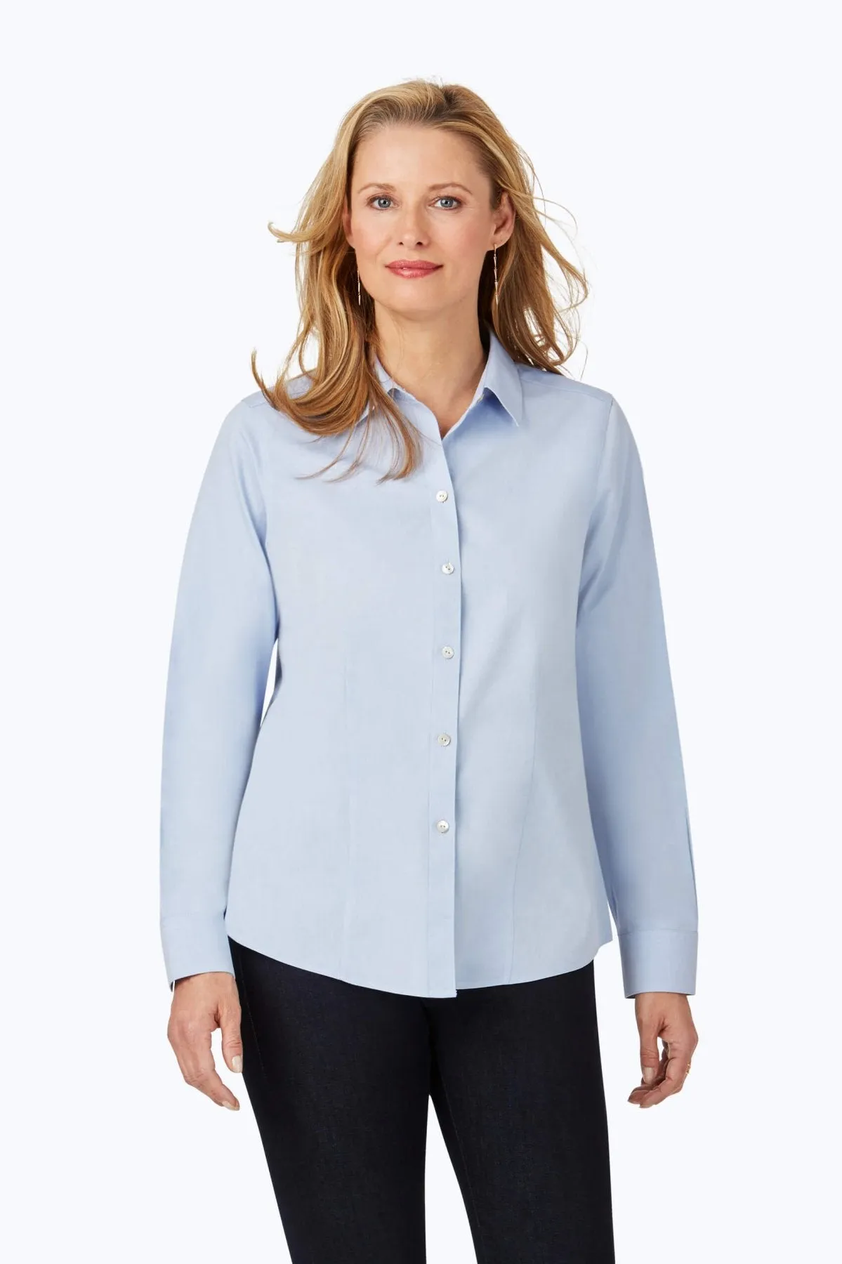 Dianna Pinpoint No Iron Long Sleeve Shirt