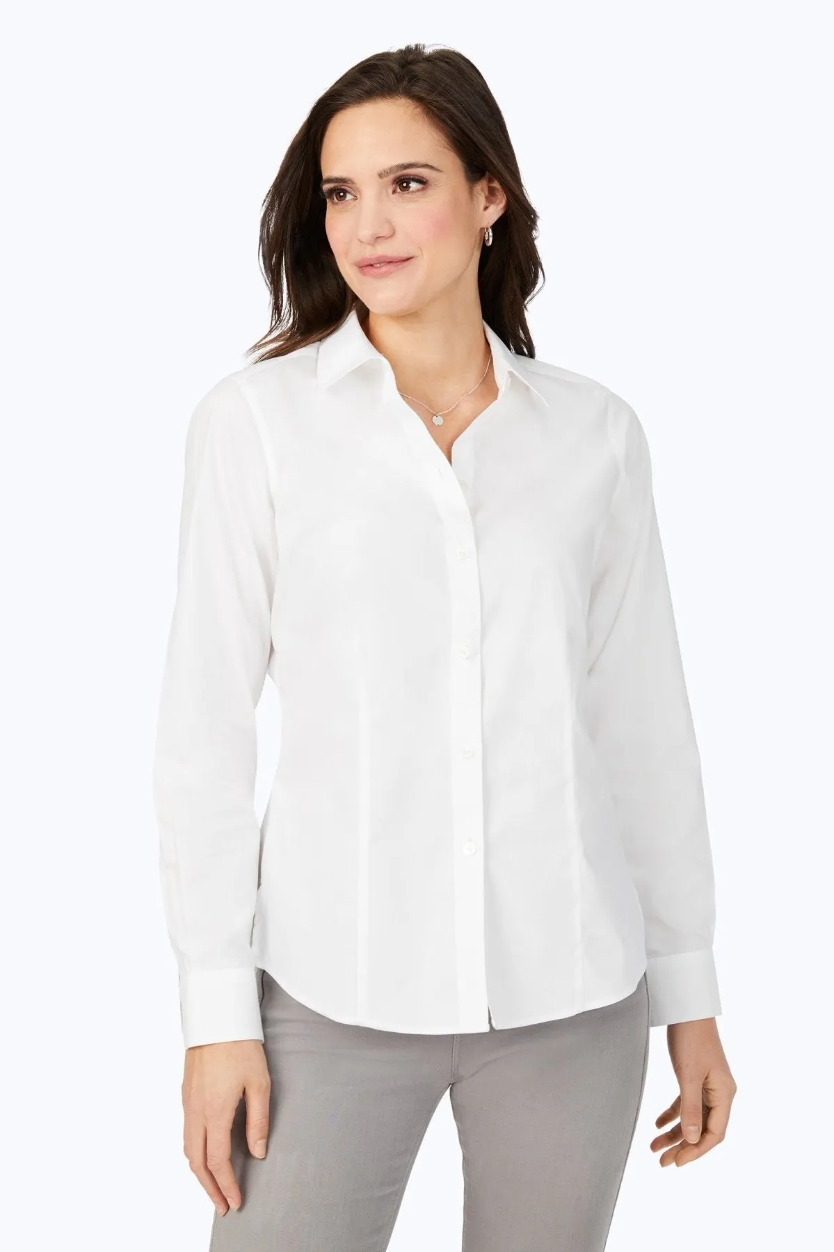 Dianna Pinpoint No Iron Long Sleeve Shirt