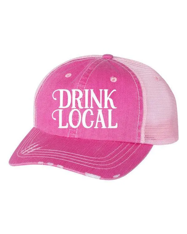 Drink Local Embroidered Hat Baseball Cap