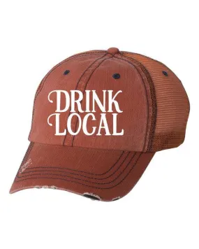 Drink Local Embroidered Hat Baseball Cap