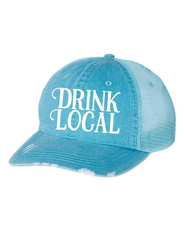 Drink Local Embroidered Hat Baseball Cap