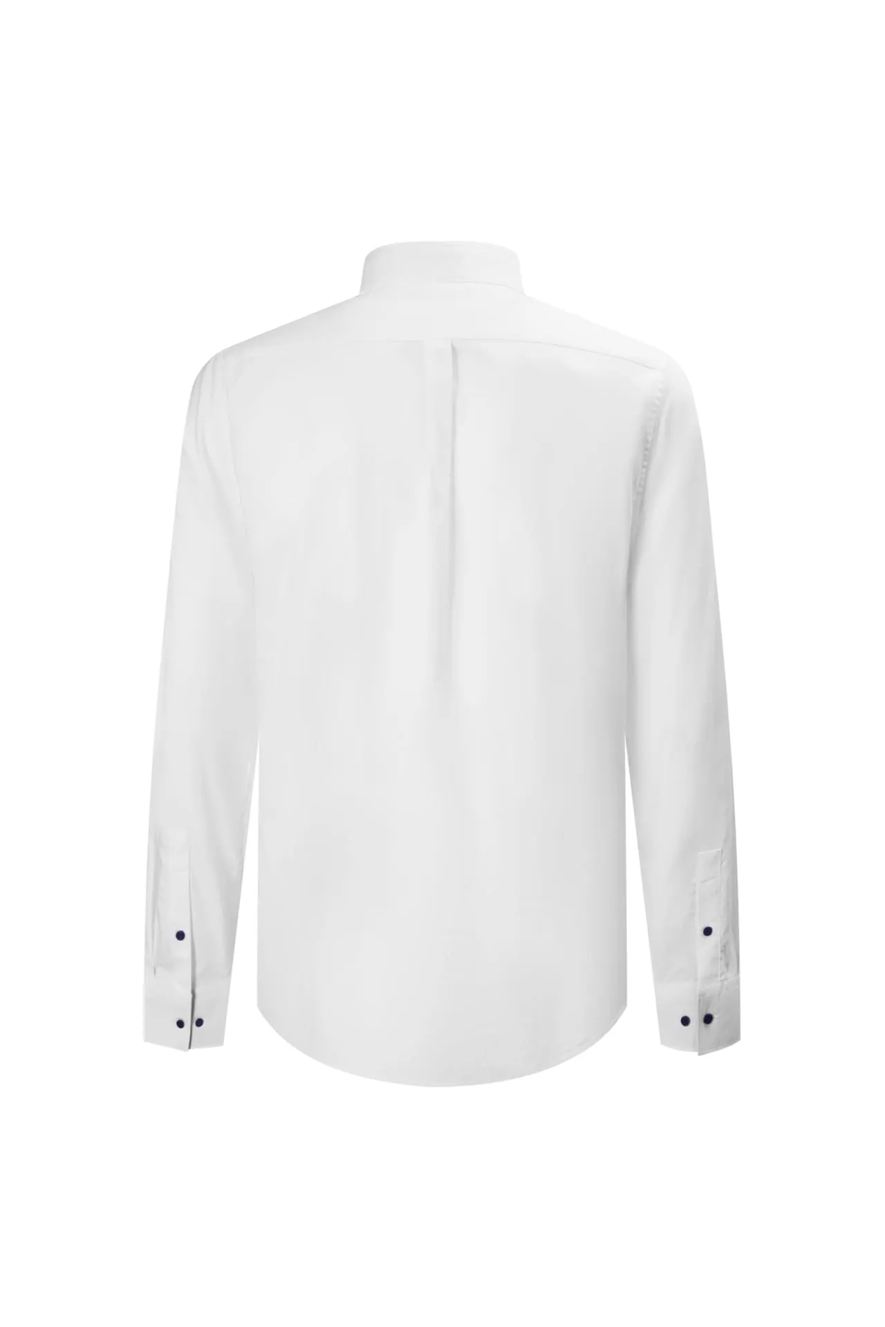Easy Care Stand Collar Blocking Oxford Casual Shirt