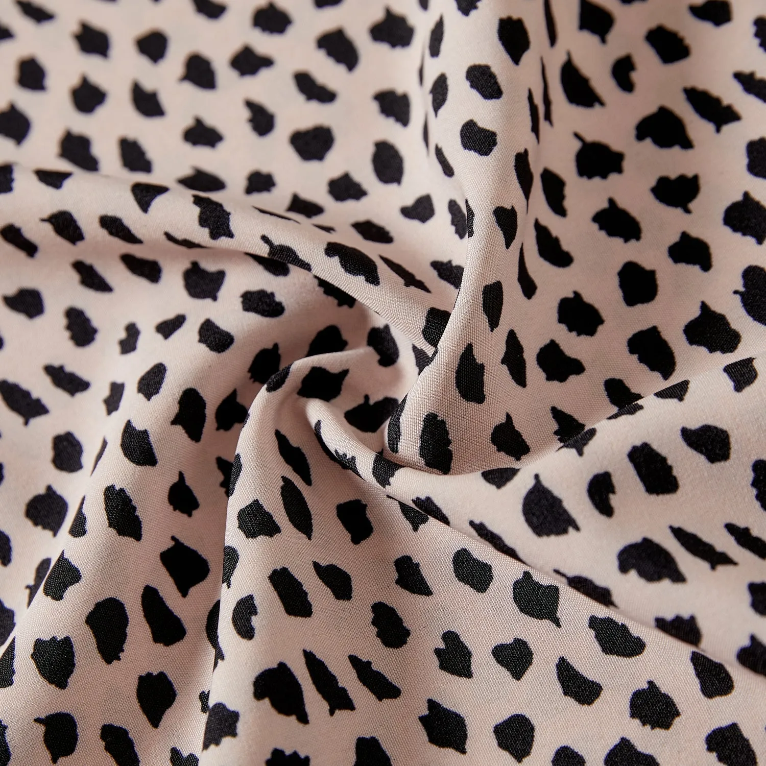 Family Matching Leopard Print Splice Brown Dresses And 94% Cotton Short-sleeve T-shirts Sets