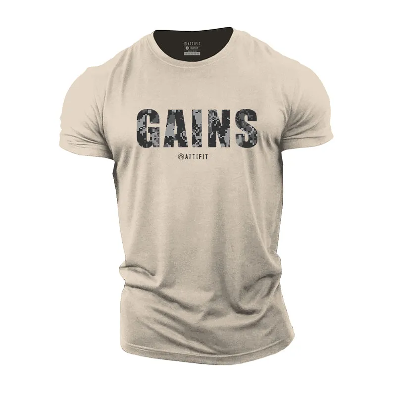 Gains Graphic Men's Fitness T-shirts