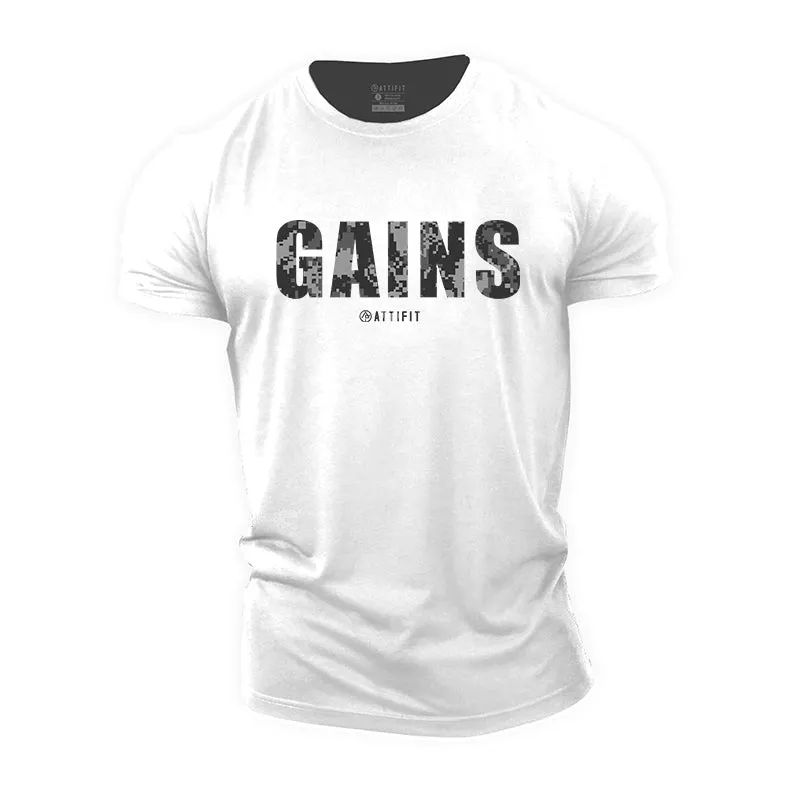 Gains Graphic Men's Fitness T-shirts