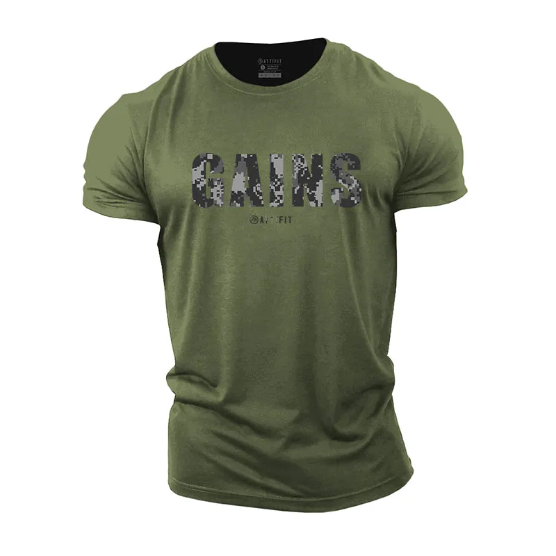 Gains Graphic Men's Fitness T-shirts