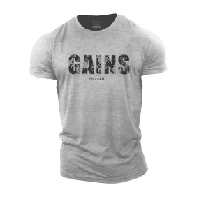 Gains Graphic Men's Fitness T-shirts