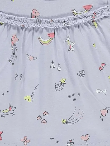 George Baby Girls Unicorn T-Shirts 3 Pack