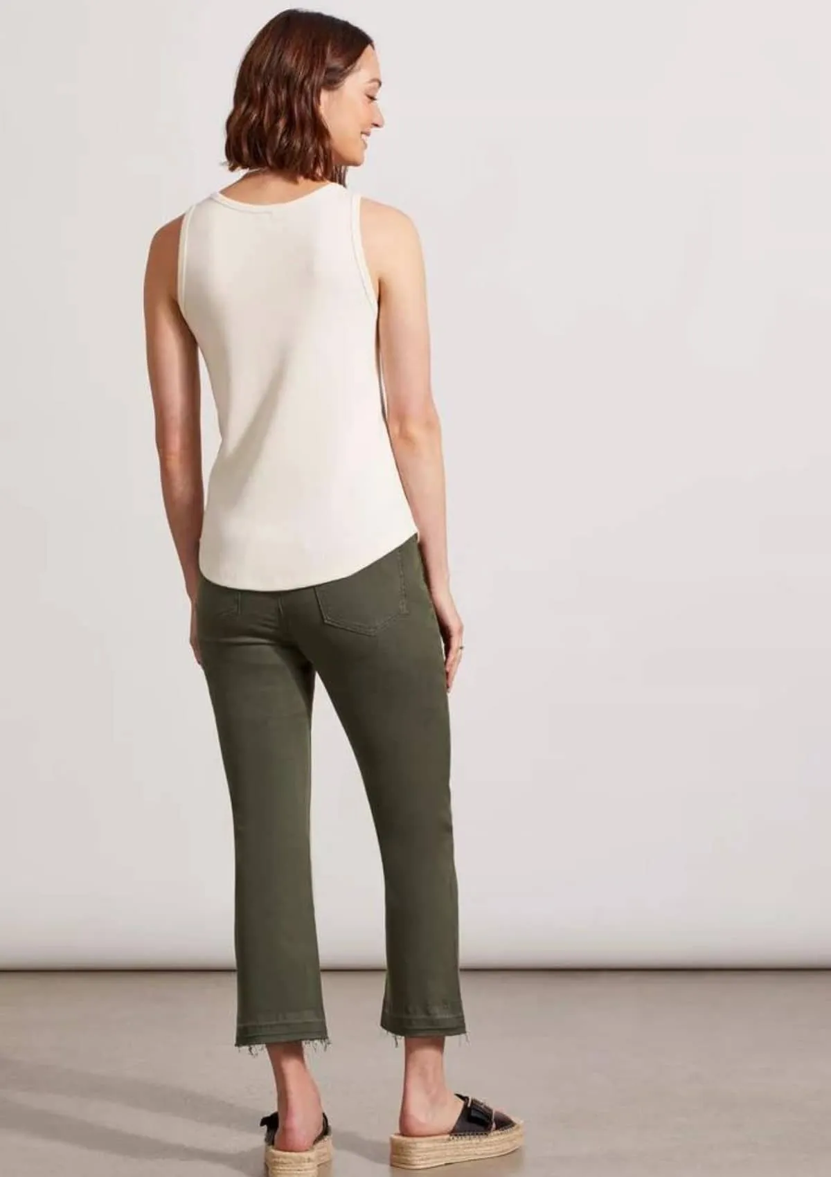 Henley Tank Top with Buttons - Sandust