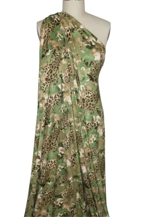 Jungle Huntress Rayon Jersey - Greens/Browns