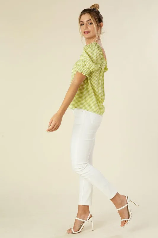 Kamila Gingham Top