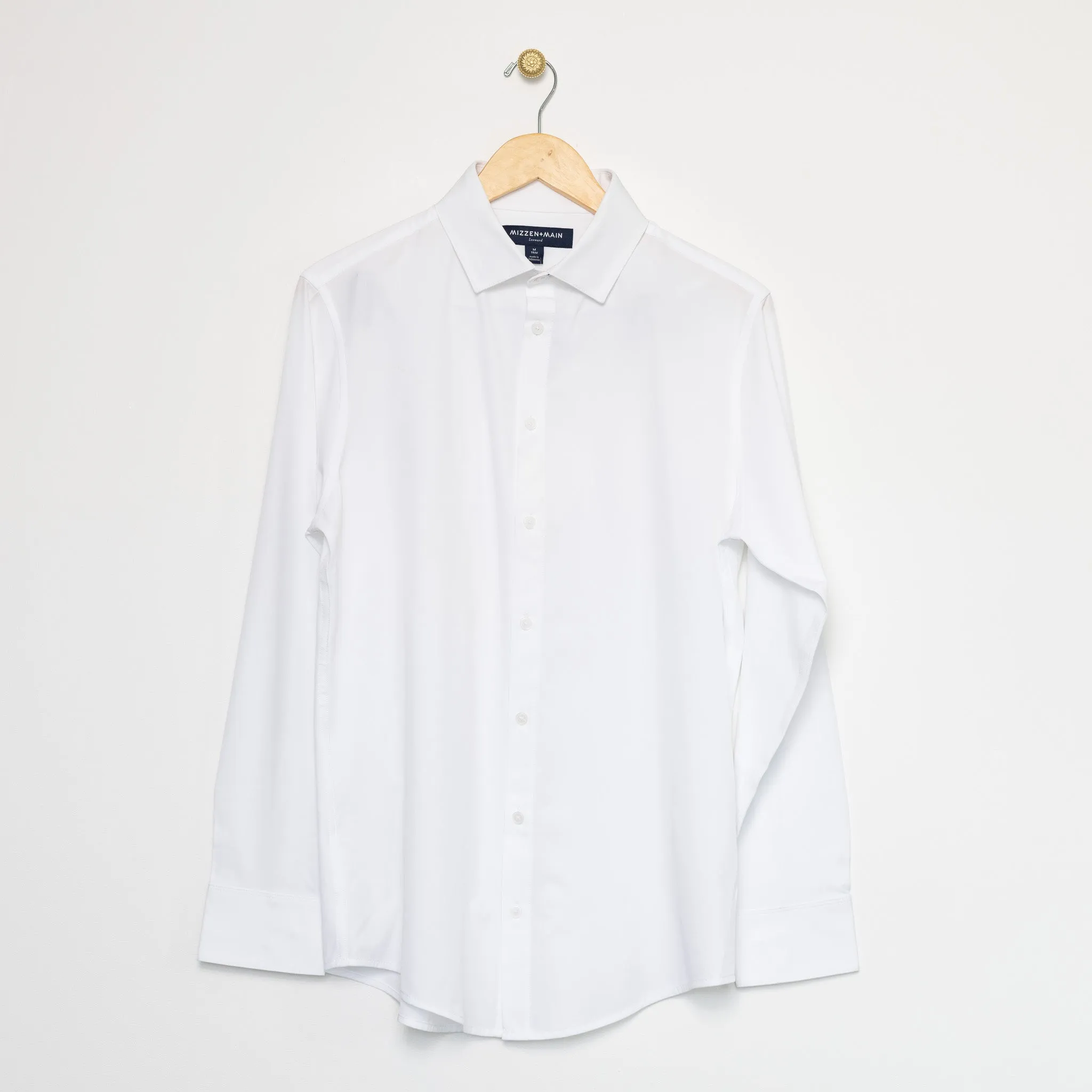 Leeward White LS Dress Shirt