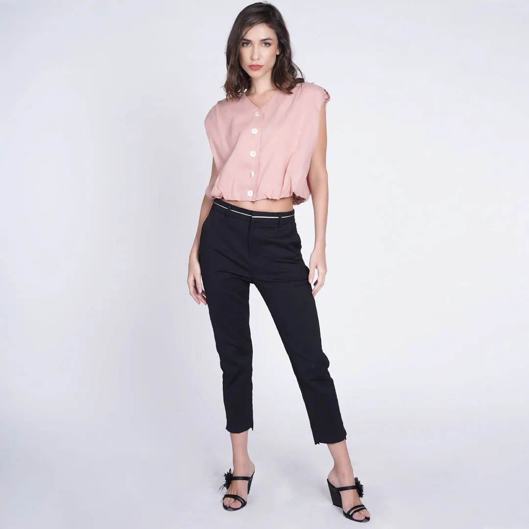 Luna Cropped Button-up Shirt
