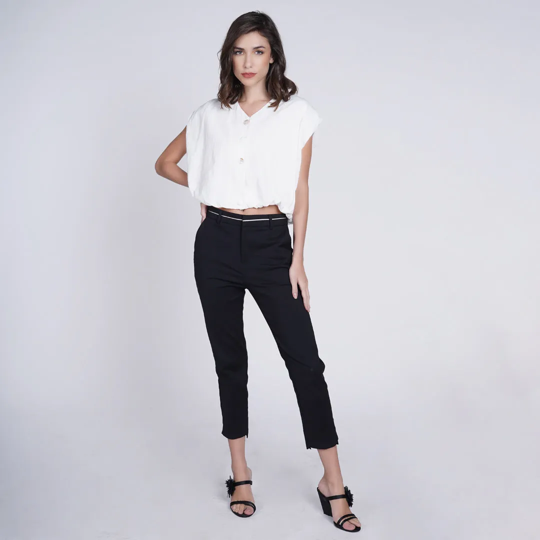 Luna Cropped Button-up Shirt