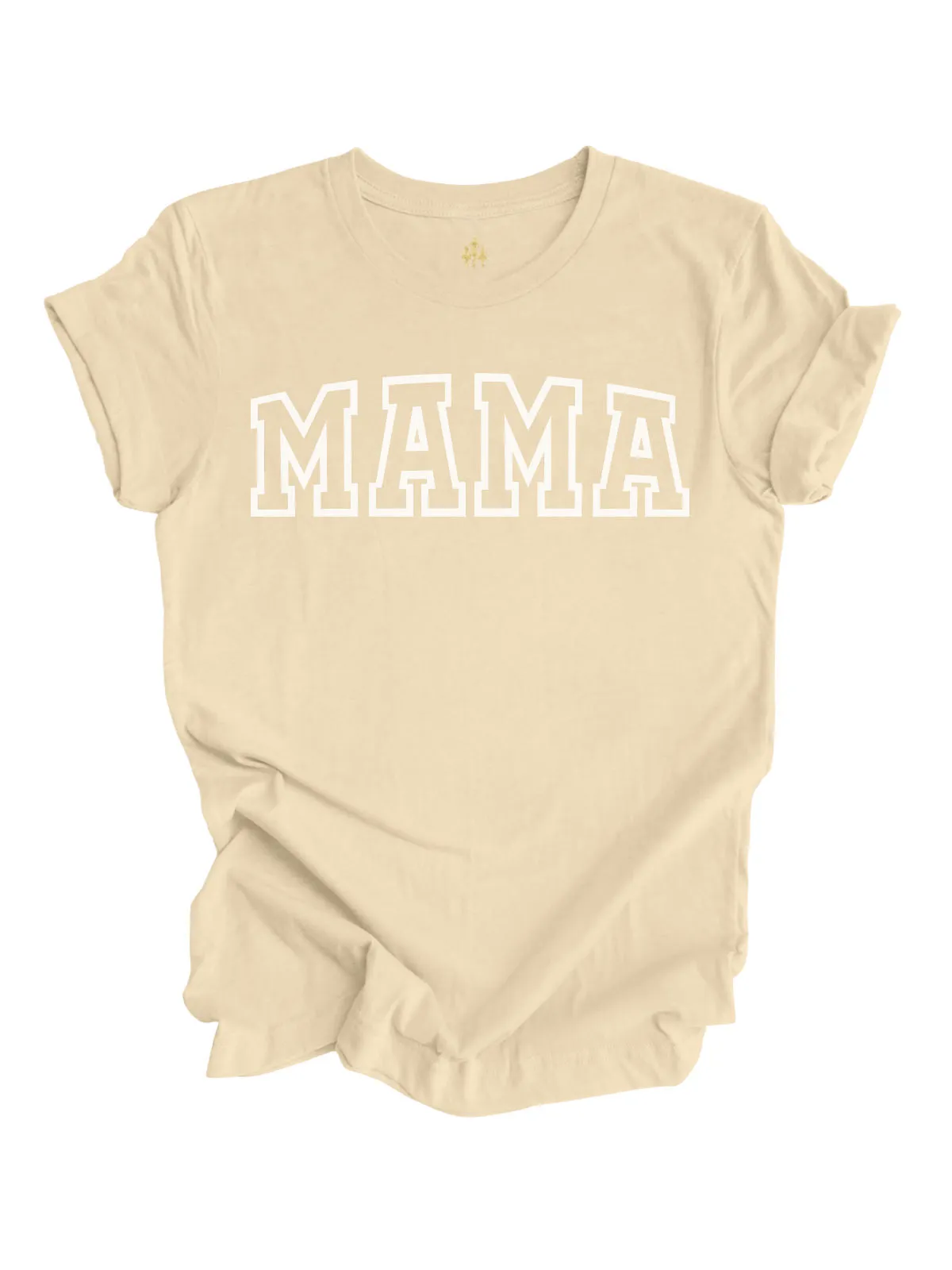 MAMA Varsity Short Sleeve Shirt - Soft Cream