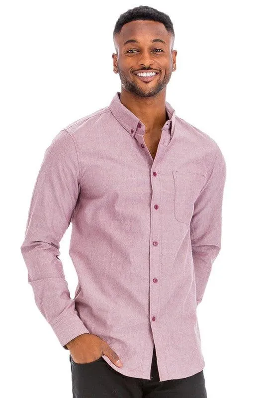 Mens Pastel Casual Long Sleeve Shirts