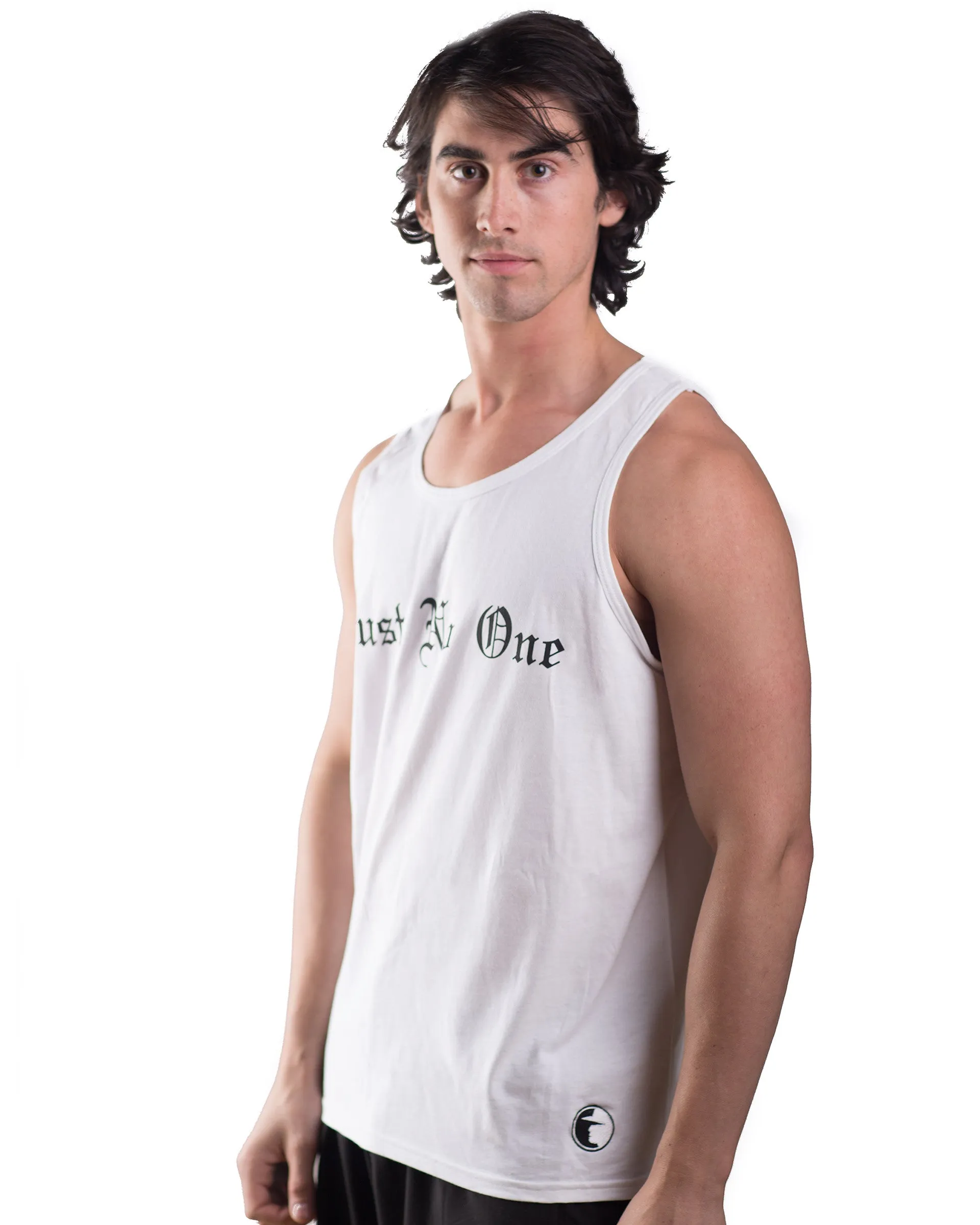 Men's Trust No One Tank Top - White