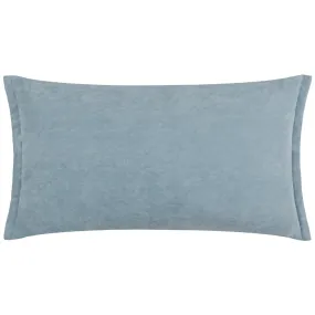 Merton Rectangular Velvet Cushion Dusty Blue