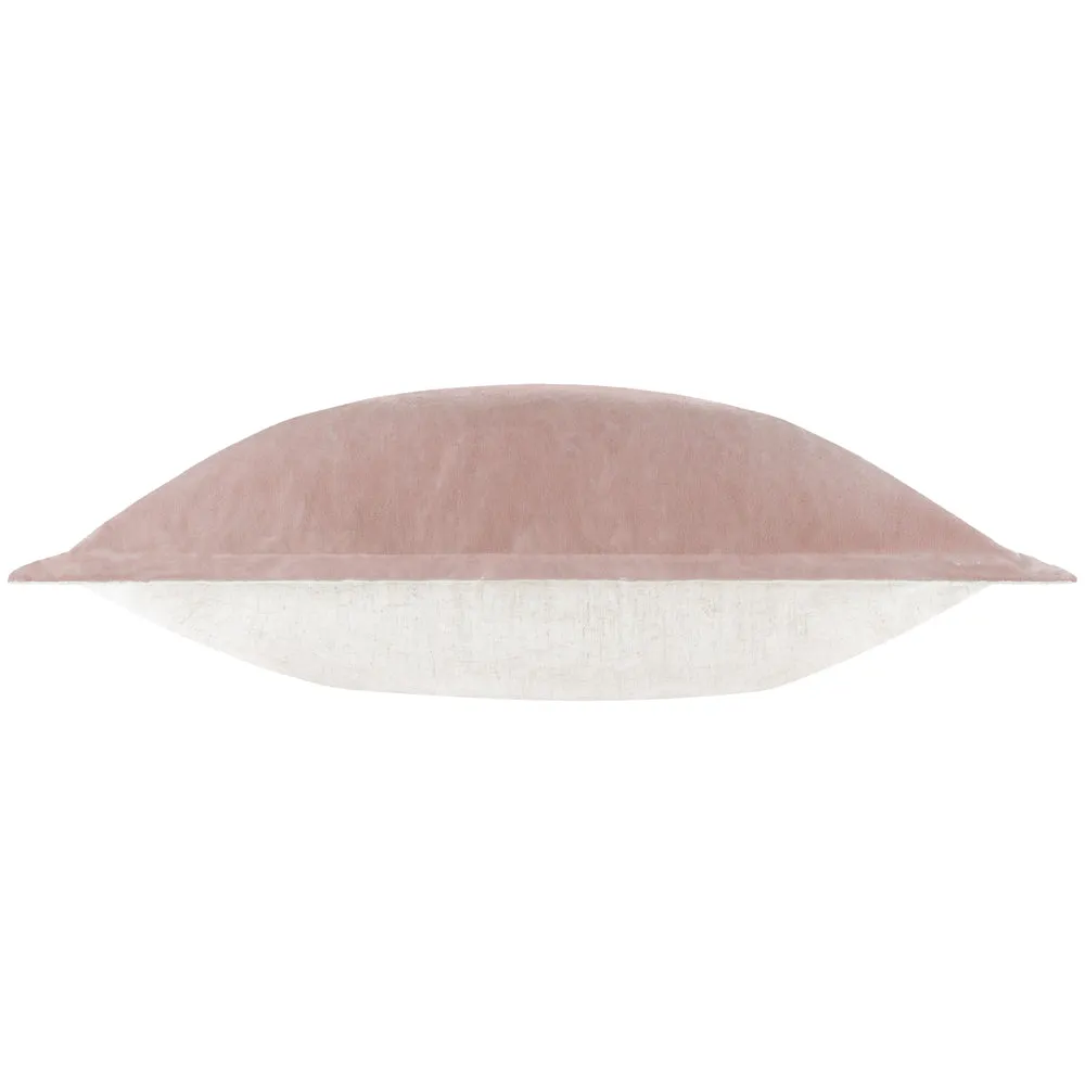 Merton Square Velvet Cushion Dusty Rose