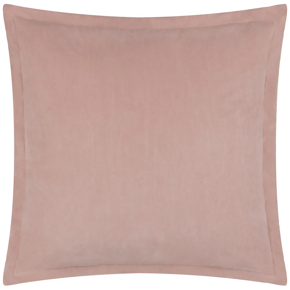 Merton Square Velvet Cushion Dusty Rose