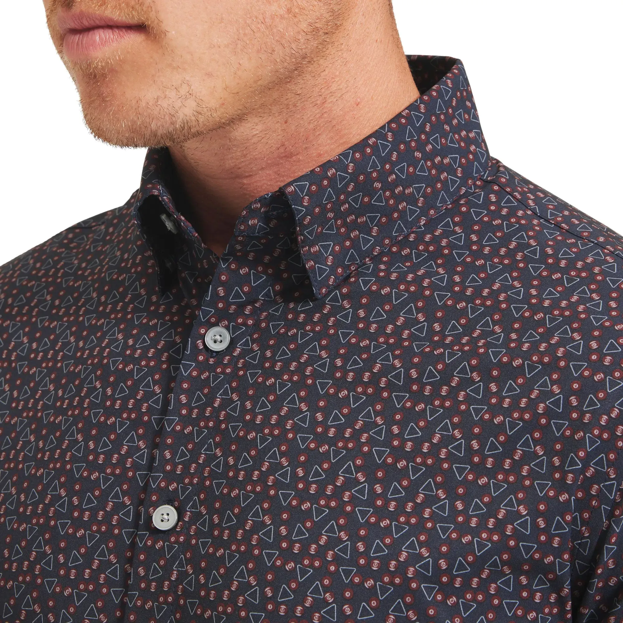 Mizzen   Main Leeward Trim Fit Corner Pocket Long Sleeve Mens Dress Shirt