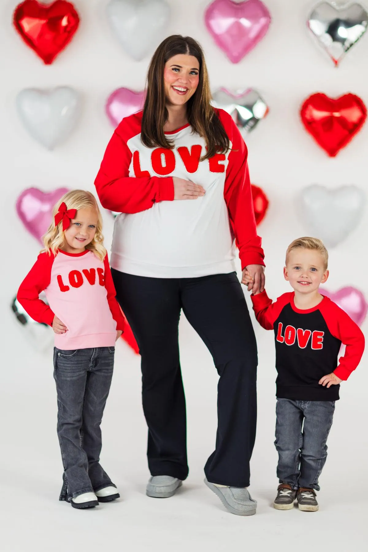 Mom & Kid - "Love" Chenille Patch Top